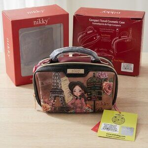 Nikky by Nicole Lee "Emily Goes Paris" Top Handle Mini Bag / Cosmetic Case